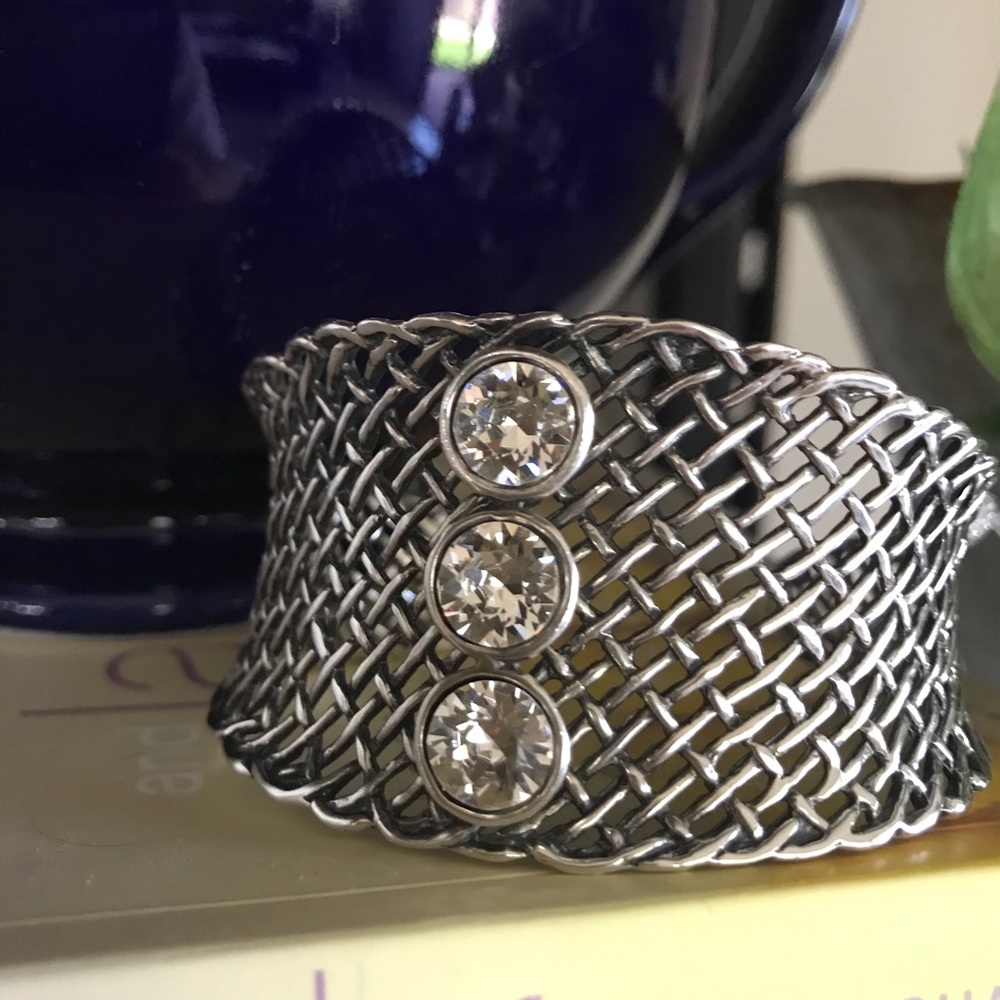 .925 SS & Swarovski Triplet Cuff/Bracelet